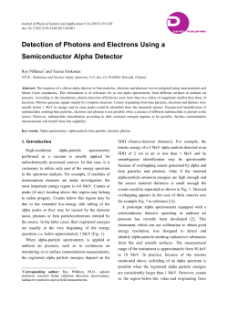 Detection of Photons and Electrons Using a Semiconductor Alpha