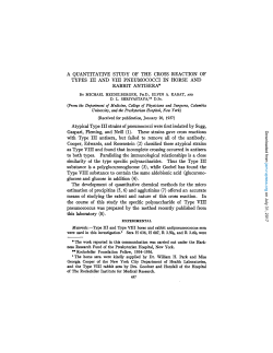 A QUANTITATIVE STUDY OF THE CROSS REACTION OF TYPES III