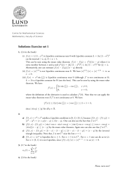 Solutions Exercise set 1