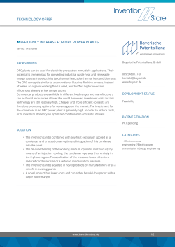 efficiency increase for orc power plants
