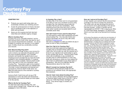 COURTESY PAY &bull; Protects your good credit rating when you