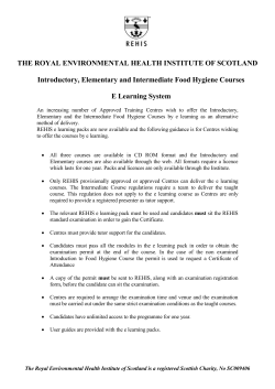 THE ROYAL ENVIRONMENTAL HEALTH INSTITUTE OF