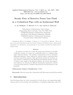 Steady Flow of Reactive Power Law Fluid in a