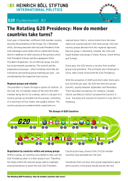 The Rotating G20 Presidency: How do member countries take turns?