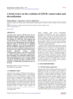 A brief review on the evolution of GPCR: conservation