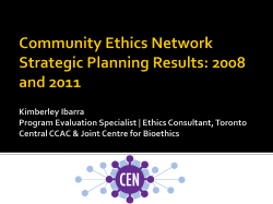 Ethical Issues - Community Ethics Network