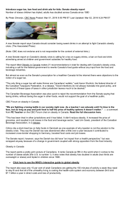 Introduce sugar tax, ban food and drink ads for kids: Senate obesity