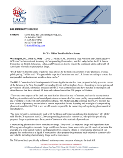 FOR IMMEDIATE RELEASE Contact: David Ball, Ball Consulting