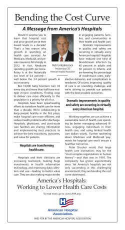 Bending the Cost Curve - American Hospital Association