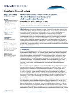 Modeling the seismic cycle in subduction zones: The role and