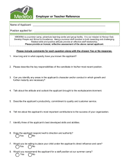 Employer Reference 2013