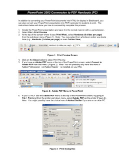 PowerPoint 2003 Conversion to PDF Handouts (PC)