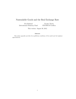 Nontradable Goods and the Real Exchange Rate