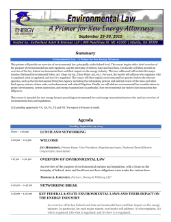 Conference agenda - Energy Bar Association
