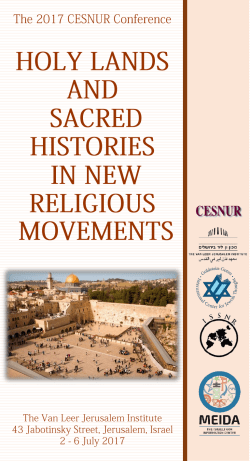 Holy Land and Sacred Histories