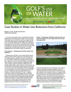 Case Studies in Water Use Reduction from California