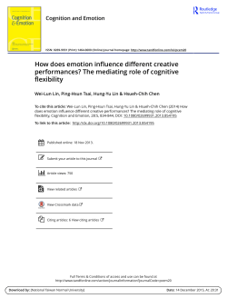 The mediating role of cognitive flexibility