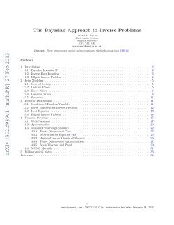 The Bayesian Approach to Inverse Problems