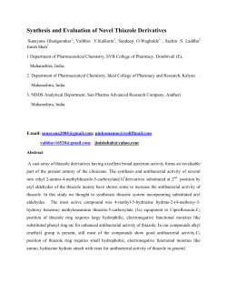 Synthesis and Evaluation of Novel Thiazole Derivatives