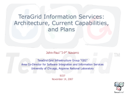 PowerPoint Presentation - TeraGrid Information
