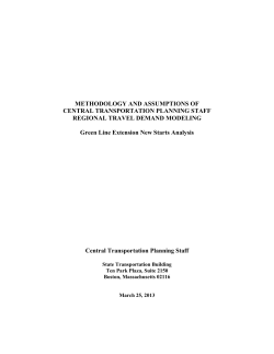 METHODOLOGY AND ASSUMPTIONS OF CENTRAL