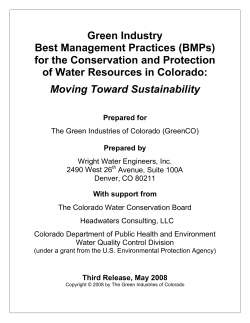 Green Industry BMPs for the Conservation and Protection of Water