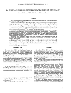 19. Oxygen and Carbon Isotope Stratigraphy at Site 723, Oman Margin