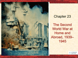 I. America`s Entry Into the Conflict (cont`d.) Surprise Attack on Pearl