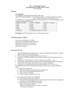 TIC &ndash; Total Inorganic Carbon Using Shimadzu TOC 5000 with PC