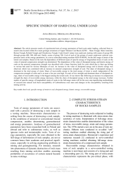 SPECIFIC ENERGY OF HARD COAL UNDER LOAD
