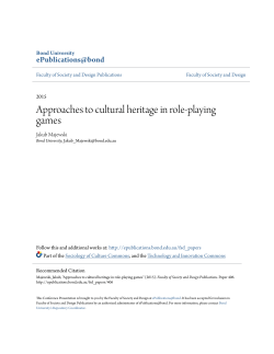 Approaches to cultural heritage in role