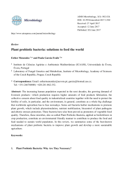 Plant probiotic bacteria