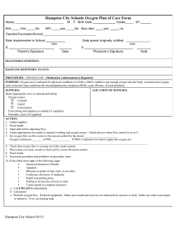 Oxygen Plan - Hampton City Schools