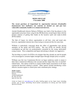 media release - Alcohol Healthwatch
