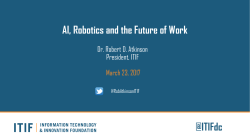 ITIFdc AI, Robotics and the Future of Work