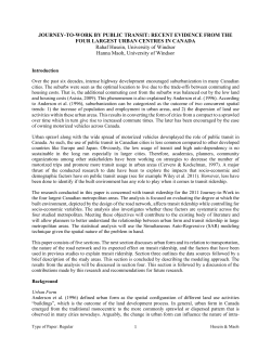 JOURNEY-TO-WORK BY PUBLIC TRANSIT