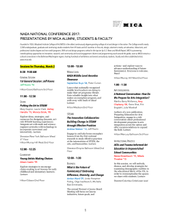 naea national conference 2017: presentations by mica alumni