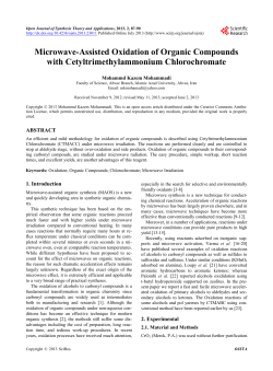 Microwave-Assisted Oxidation of Organic Compounds with