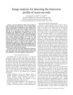 Image analysis for detecting the transverse profile of worn