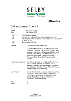 22-10-13 - Selby District Council