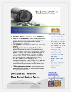Cholbam - IPC/Evergreen Rx