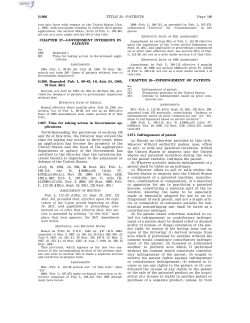 35 USC &sect;271 - Big Molecule Watch