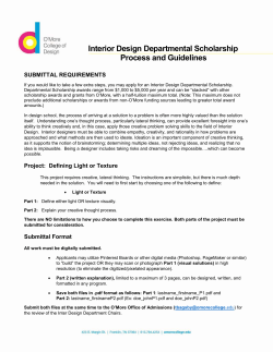 School of Interior Design Scholarship