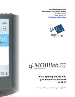 P300 Spelling Device with g.MOBIlab+ and Simulink v3.12.03