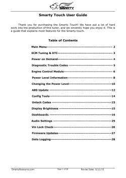 Smarty Touch User Guide