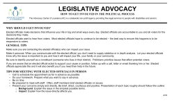 Legislative Advocacy