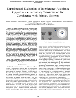 Experimental Evaluation of Interference Avoidance Opportunistic