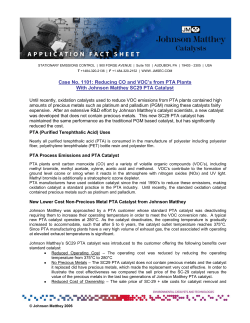 Case No. 1101: Reducing CO and VOC`s from PTA Plants With