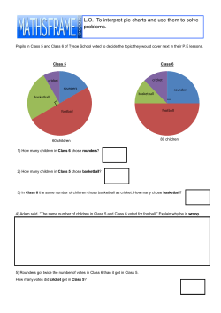 L.O. To interpret pie charts and use them to solve problems.