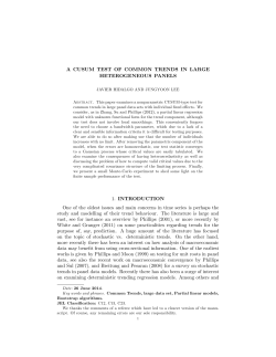 A Cusum Test of Common Trends in Large - STICERD